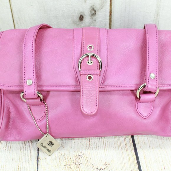Osgoode Marley Pink Leather Purse Double Handle Shoulder Handbag - Picture 6 of 9
